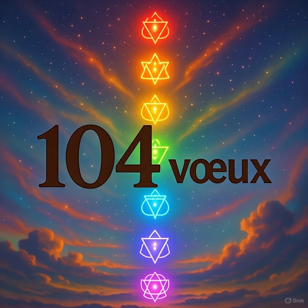 Application 104 Vœux Négatifs des 7 chakras, projet spirituel de Patrice Skrabal