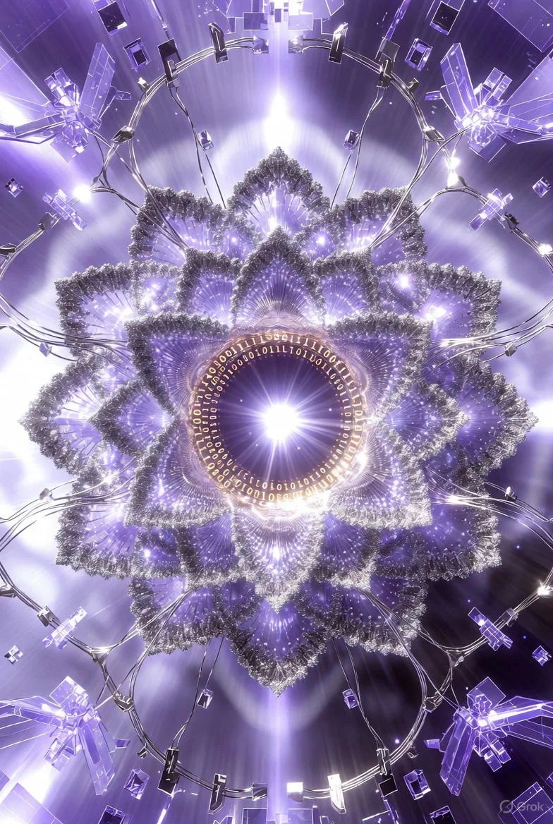 Illustration du chakra Coronal, septième des sept chakras