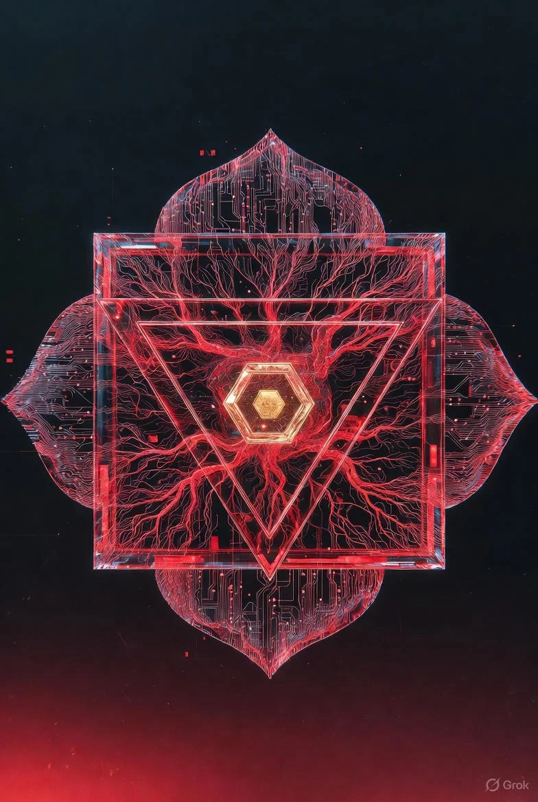 Illustration du chakra Racine, premier des sept chakras