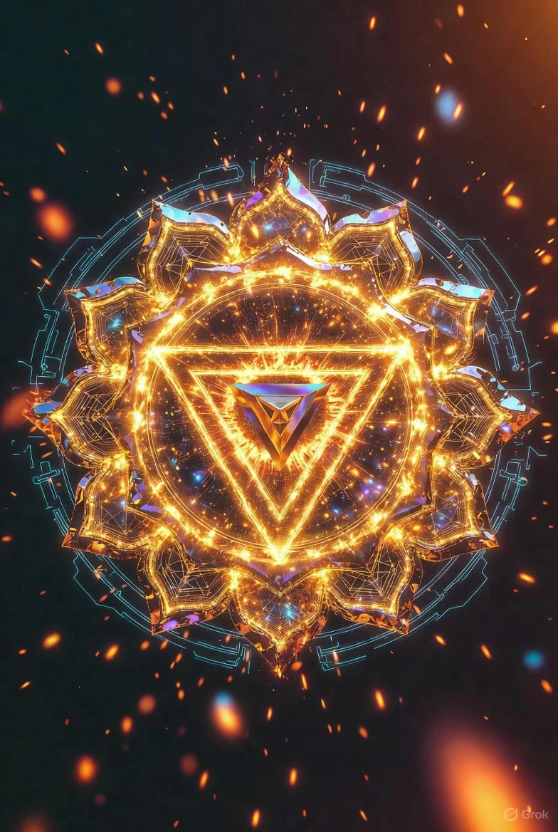 Illustration du chakra du Plexus solaire, troisième des sept chakras