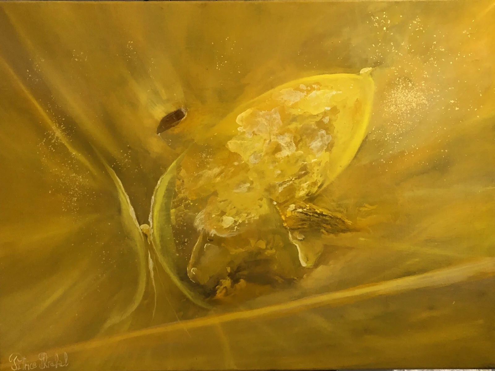 Art sacré, peinture du rayon jaune de la sagesse, par Patrice Skrabal