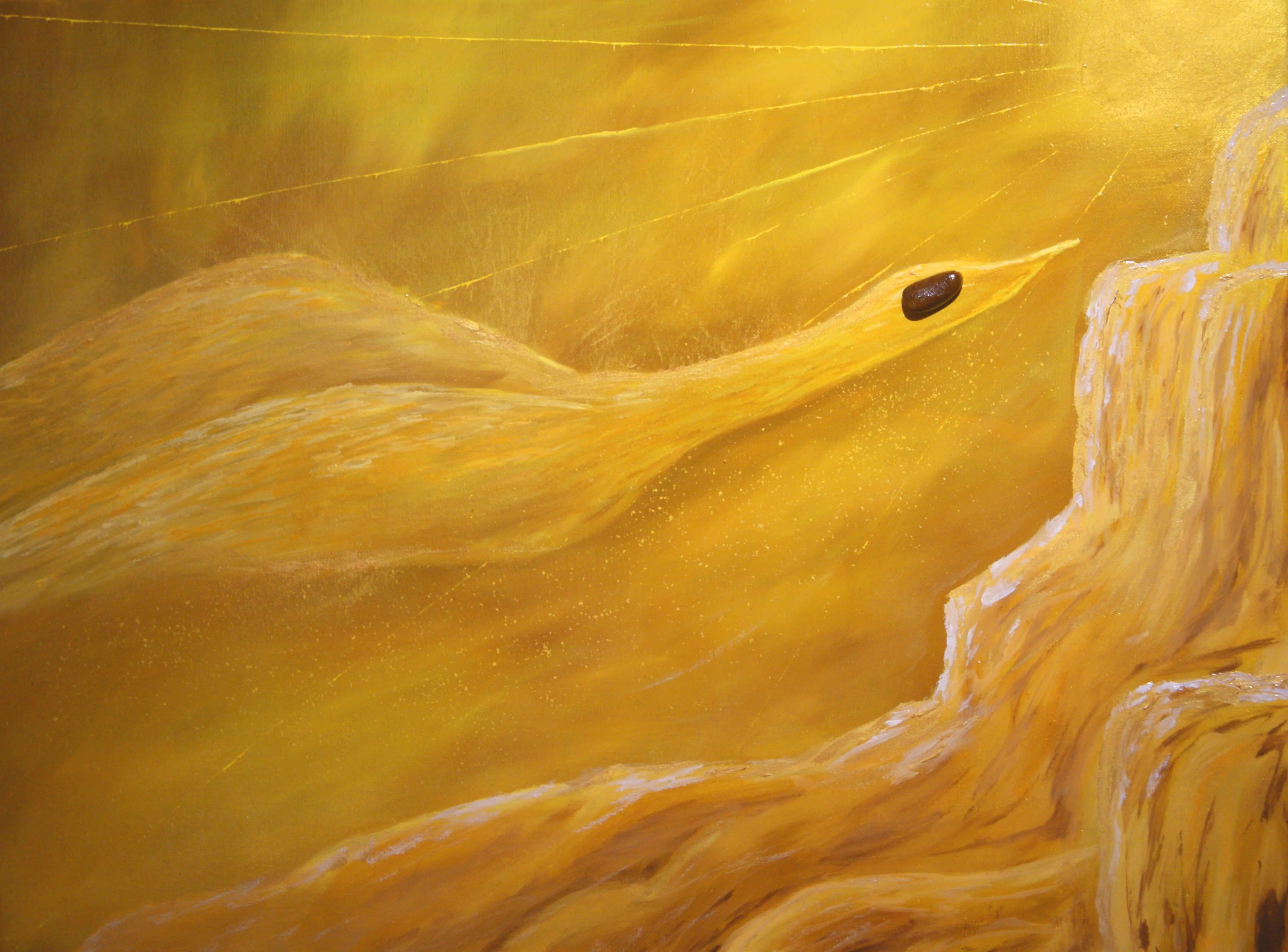 Art sacré, seconde peinture du rayon jaune de la sagesse, par Patrice Skrabal