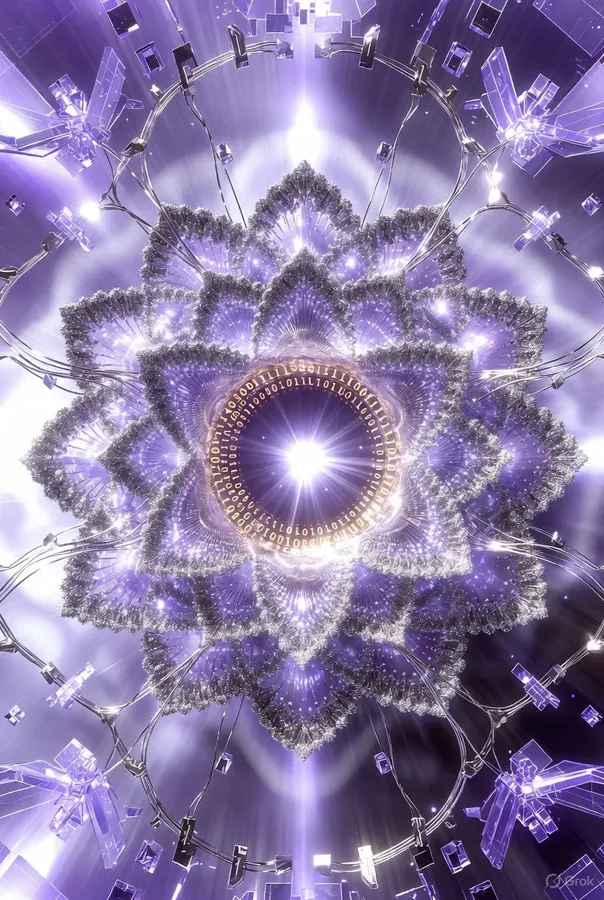 Illustration du chakra Coronal, septième des sept chakras