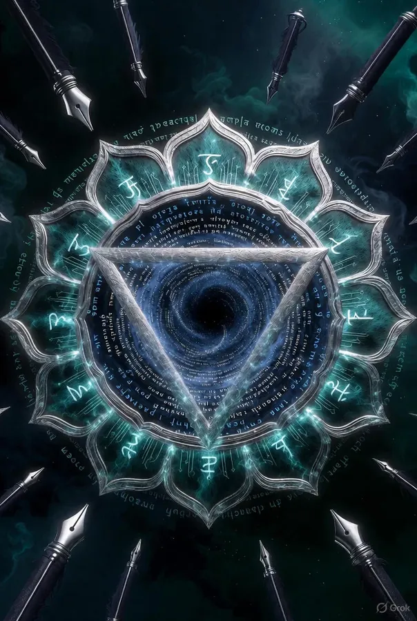 Illustration du chakra de la Gorge, cinquième des sept chakras