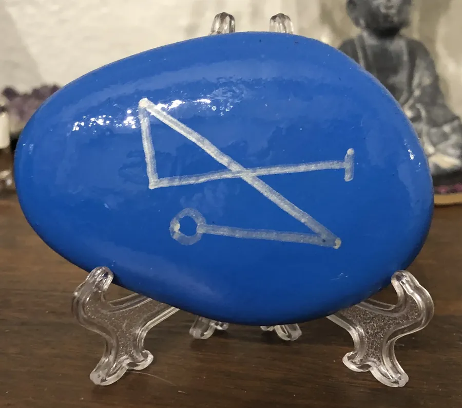Galet du rayon bleu