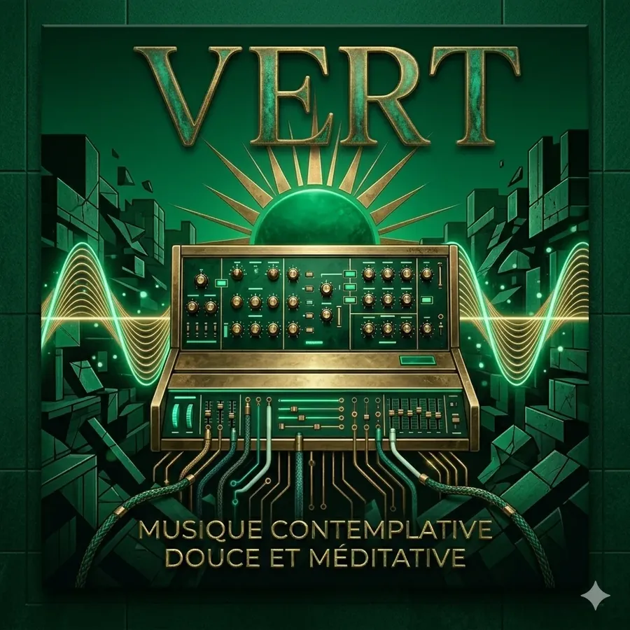 Pochette de l'Album Vert, compositions au synthétiseur de Patrice Skrabal