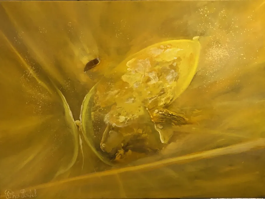 Art sacré, peinture du rayon jaune de la sagesse, par Patrice Skrabal