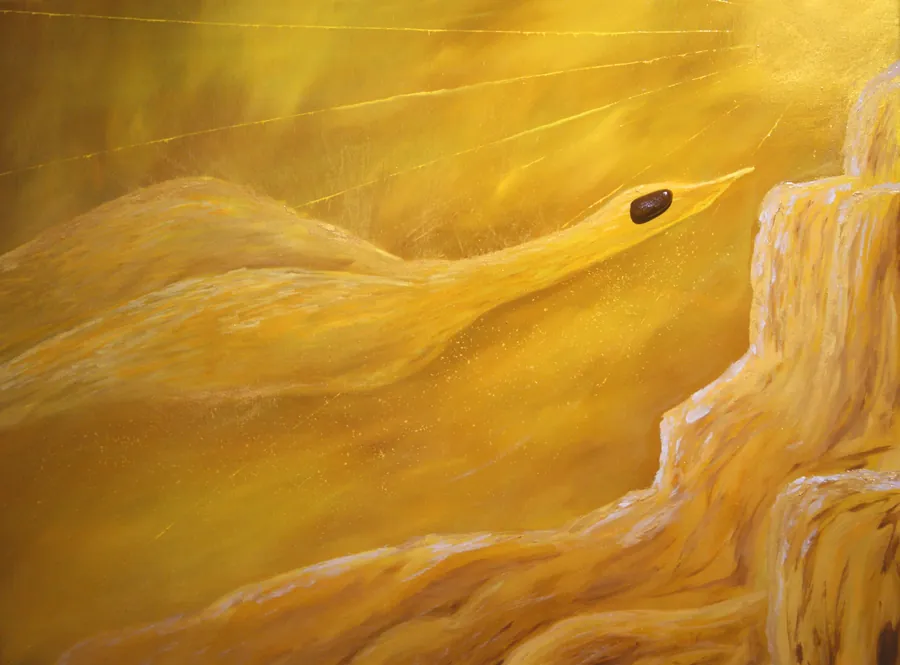 Art sacré, seconde peinture du rayon jaune de la sagesse, par Patrice Skrabal